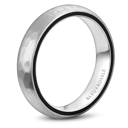 Bleu Royale 14k White Gold Men's Wedding Band - RYL-062W5-M10