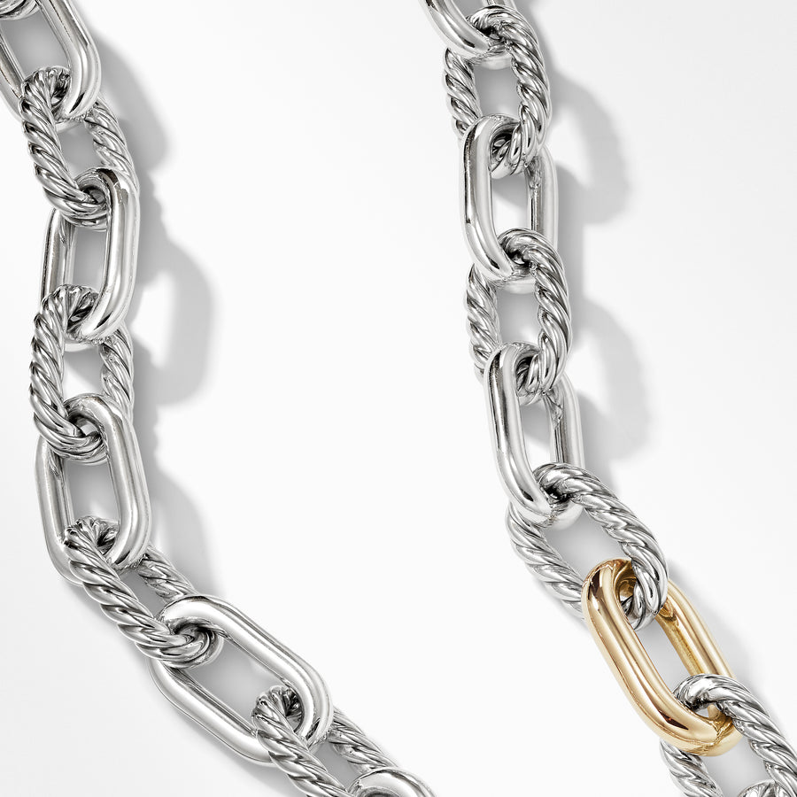 David Yurman DY Madison Chain Necklace in Sterling Silver with 18K Yellow Gold 18