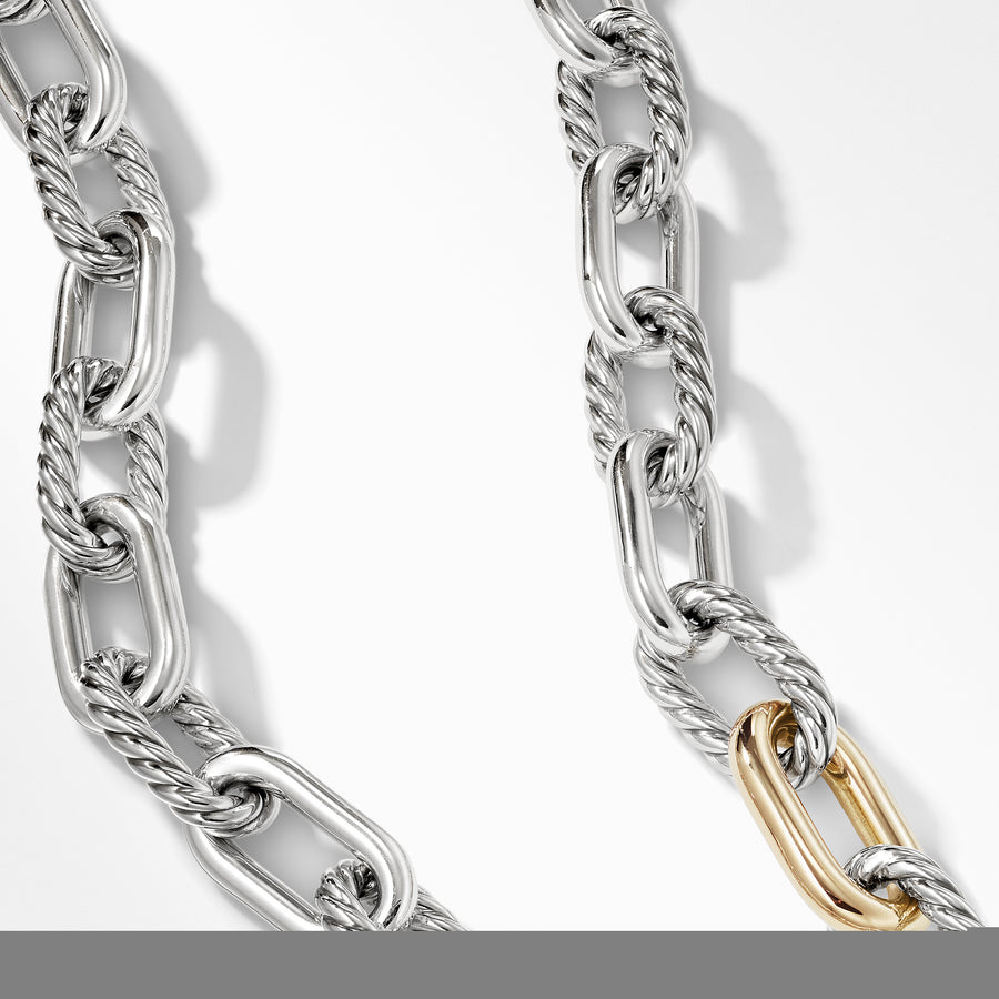 David Yurman DY Madison Chain Necklace in Sterling Silver with 18K Yellow Gold 18