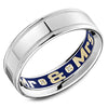 A hand painted enamel Carlex with a custom engraving of your chosen date or message. Enamel is available in black, green or blue. This ring is available in 18K (White, Yellow & Rose) gold & Platinum 950.