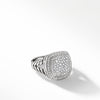 Sterling silver ��� Pav? diamonds, 0.59 total carat weight,  ��� Ring, 11mm