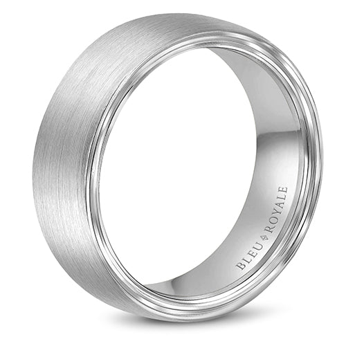 Bleu Royale 14k White Gold Men's Wedding Band - RYL-059W75-M10