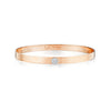 Rose gold diamond hammered mini Infinity Love Always bracelet (0.12 tcw).