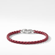 Box Chain Bracelet in Burgundy