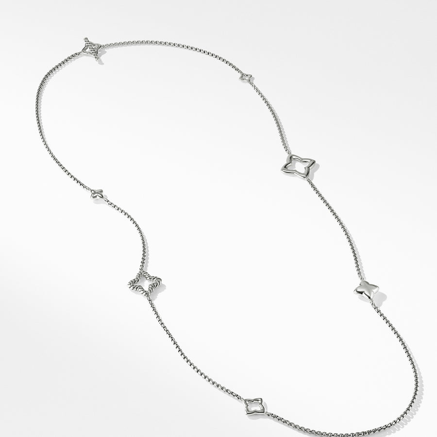 David Yurman Quatrefoil Box Chain Necklace, 36