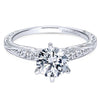 14K White Gold 0.10ct Diamond Engagement Ring *Center Stone Not Included*
