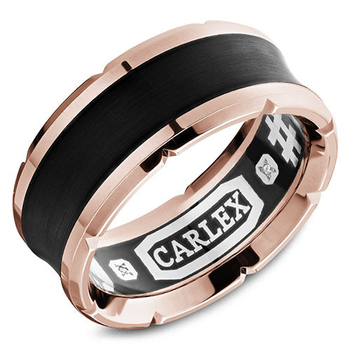 A hand painted enamel Carlex with a custom engraving of your chosen date or message. Enamel is available in black, green or blue. This ring is available in 18K (White, Yellow & Rose) gold & Platinum 950.