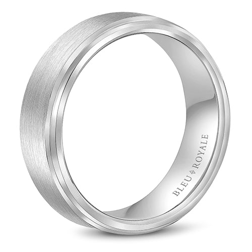 Bleu Royale 14k White Gold Men's Wedding Band - RYL-036W75-M10