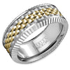 A multi-component CARLEX in white and yellow gold with fluted edges. This ring is available in 18K (White, Yellow & Rose) gold & Platinum 950.