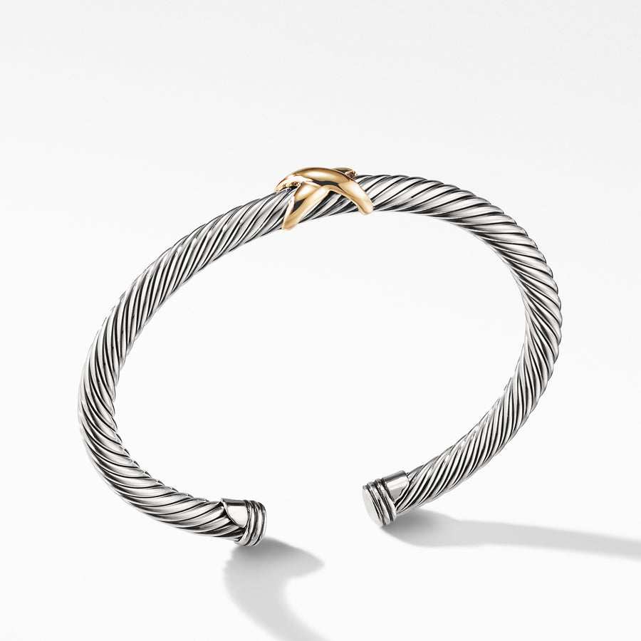 Sterling silver and 14-karat yellow gold ��� Cable, 5mm wide