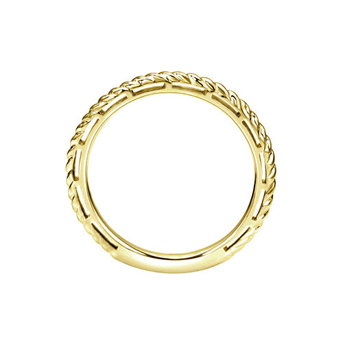 Gabriel & Co. 14k Yellow Gold Twisted Rope Stackable Ring - LR4582Y4JJJ
