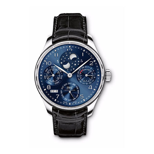 An exquisite watch will always convey sophistication and style - and this timepiece from IWC brings you just that. This Gents watch can surely be an awe-striking piece once you lay eyes upon it. With a Polished bezel, this treasure represents delicate craftsmanship. The 18k white gold case that encloses this pieces mechanism is also evidence of the quality that comes from this stylish item. The contrasting Blue dial color adds a pronounced sense of luxury. Also important to note is the With anti