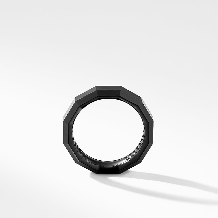David Yurman Faceted Band Ring in Black Titanium - R25209MBB