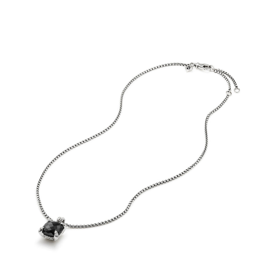 David Yurman Chatelaine Pendant Necklace with Black Onyx & Pave Diamonds - N13683DSSABODI18