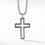Sterling silver ��� Forged carbon,  ��� Pendant, 37mm ��� Please note: pendant only, chain sold separately