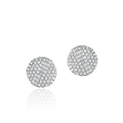 Yellow gold diamond mini Infinity stud earrings (0.60 tcw).