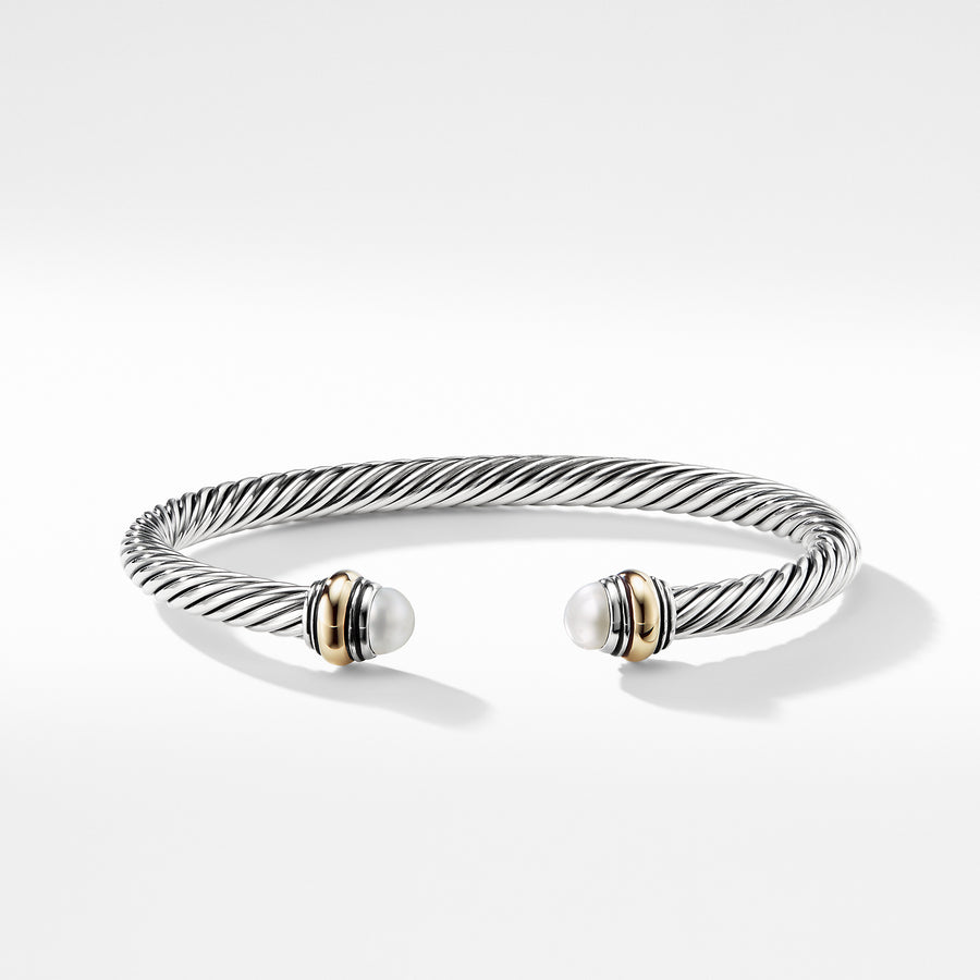 David Yurman Cable Classic Bracelet with Pearl and Gold - B12381S4BPE