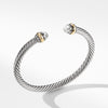Sterling silver and 14-karat yellow gold ��� White cultured freshwater pearls, 5.75-6mm diameter,  ��� Cable, 5mm wide