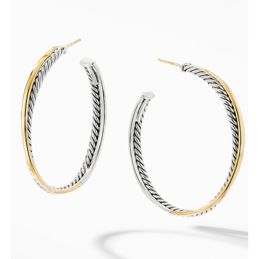 Sterling Silver with 18-karat Yellow Gold ���  ��� Hoop, 39mm