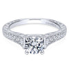 14K White Gold 0.28ct Diamond Engagement Ring *Center Stone Not Included*