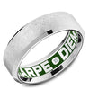 A hand painted enamel Carlex with a custom engraving of your chosen date or message. Enamel is available in black, green or blue. This ring is available in 18K (White, Yellow & Rose) gold & Platinum 950.
