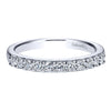 Gabriel & Co 14k White Gold 0.33ct Round Straight Diamond Anniversary Band