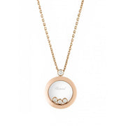 18kt. ROSE GOLD CHOPARD HAPPY DIAMONDS EARRINGS/ 1 DIA (0.08CT) 3 DIA (0.15CT) MOVING 793929-5201