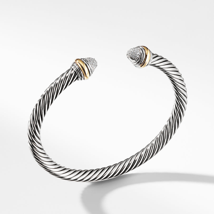 David Yurman Cable Classics Bracelet with Diamonds and Gold - B12381DS4ADI