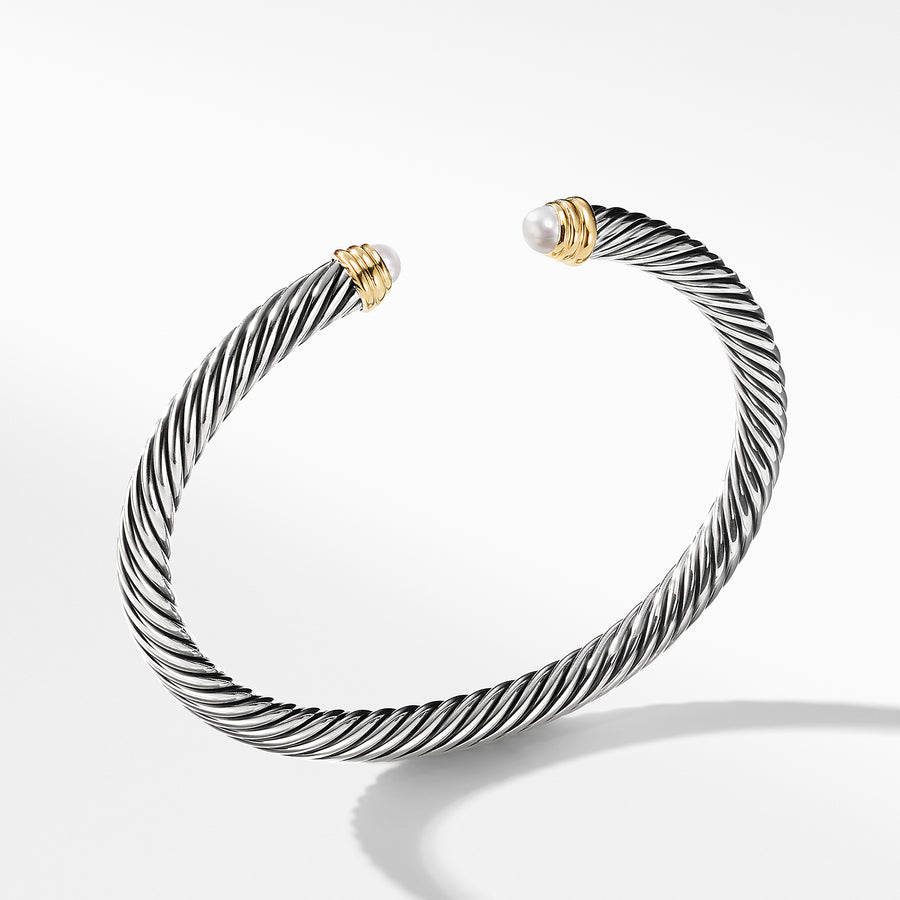 David Yurman Cable Classics Collection® Bracelet with Pearls and 14K Gold- B03934 S4BPEM
