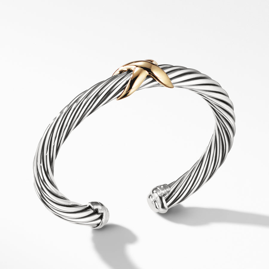 David Yurman X Bracelet with 18k Gold- B06139 S4M