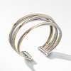 Four-Row Cuff Bracelet with Gold