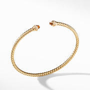 Cable Spira? Bracelet in 18K Gold with Madeira Citrine and Diamonds, 3mm