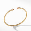 Cable Spira? Bracelet in 18K Gold with Madeira Citrine and Diamonds, 3mm
