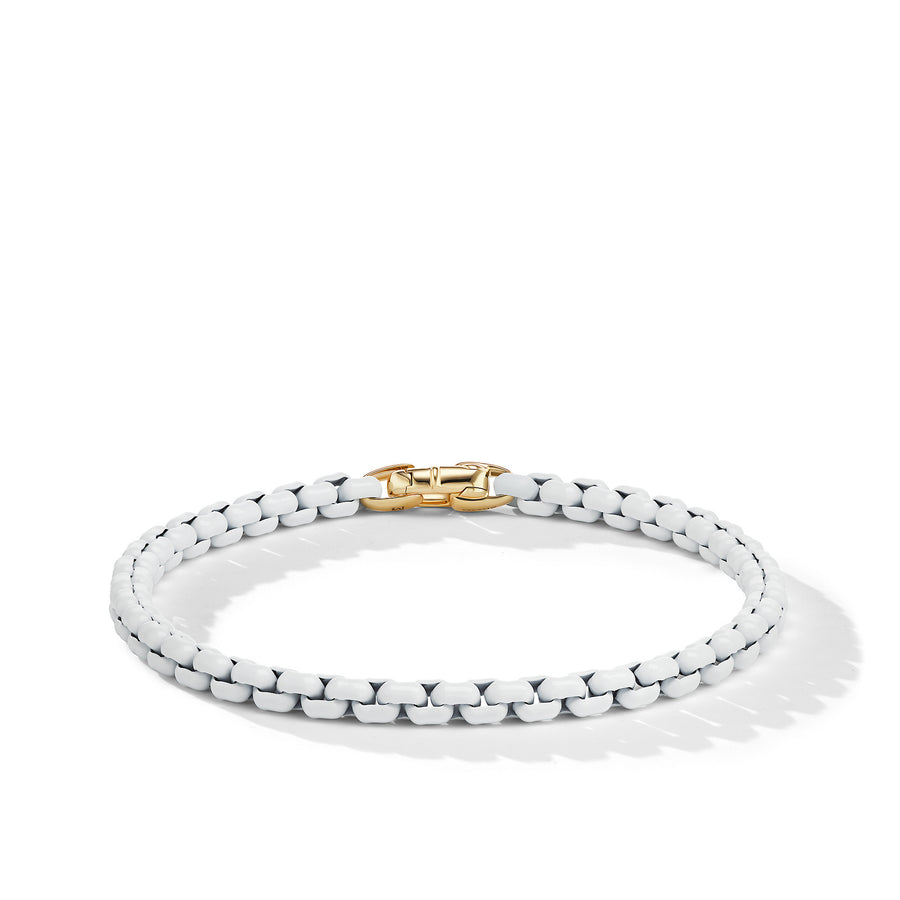 David Yurman DY Bel Aire Chain Bracelet in White with 14k Yellow Gold Accent- B14572 L4WHTM