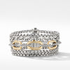 Multi-Row Chain Bracelet with 18K Yellow Gold