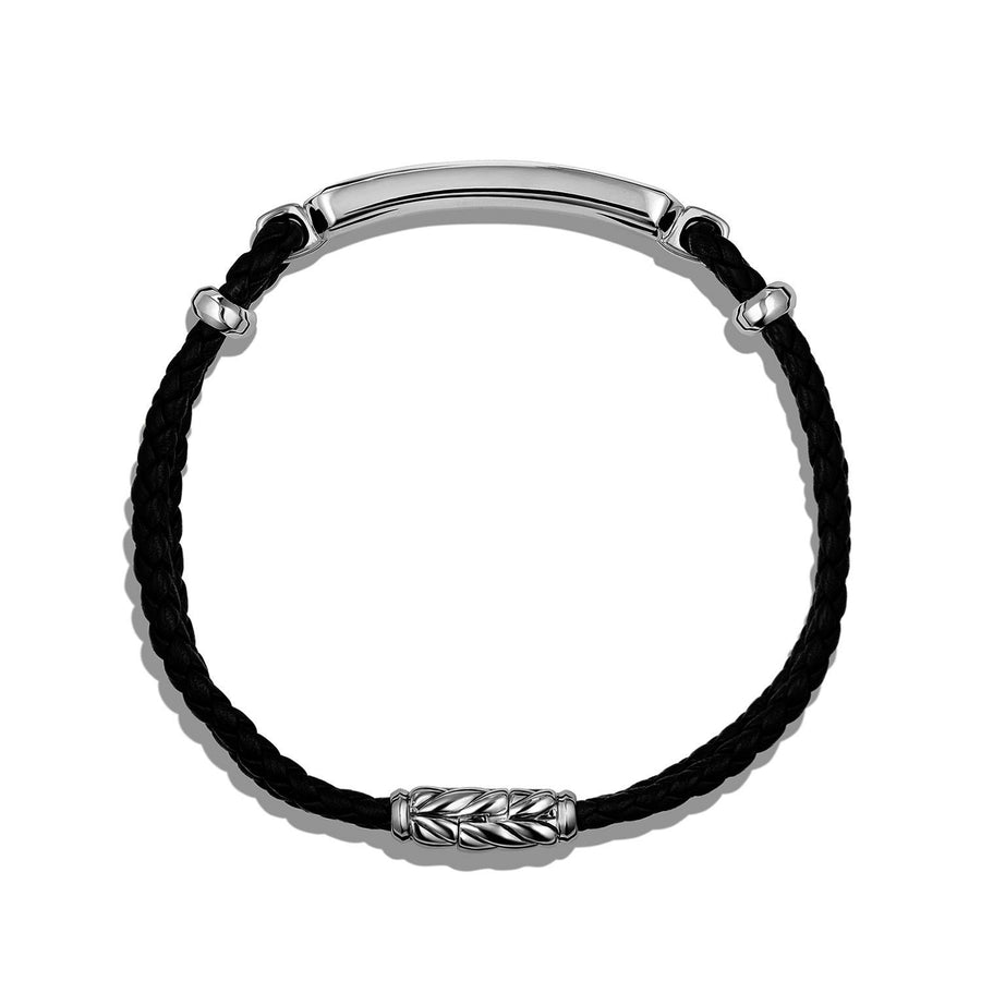 David Yurman Mens Station Black Leather Bracelet with Black Onyx - B15839MSSBBOBKLE