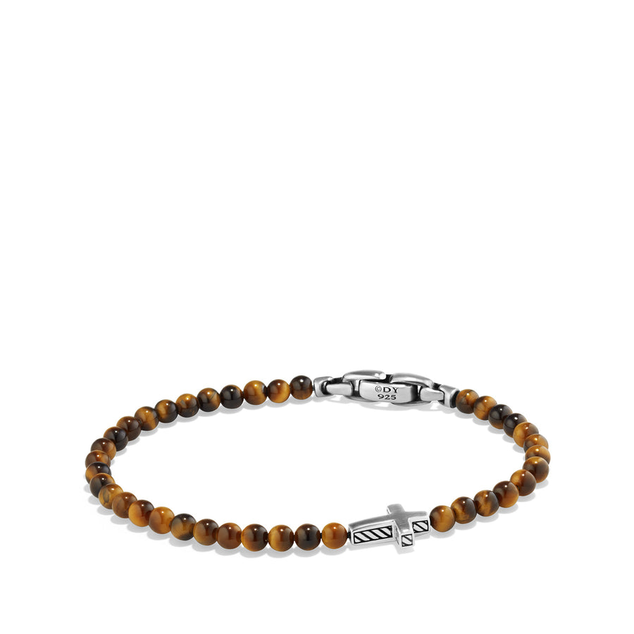 David Yurman Spiritual Beads Cross Station Bracelet with Tigers Eye - B15911MSSBTE
