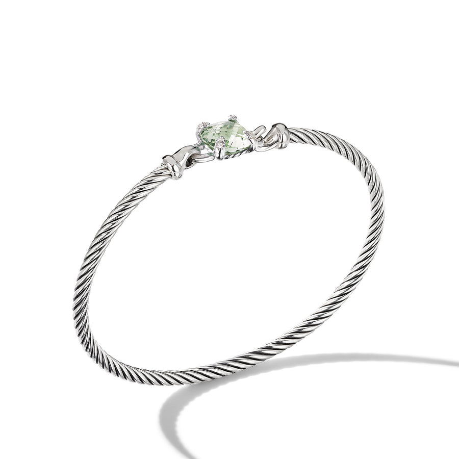 David Yurman Chatelaine Bracelet with Prasiolite and Diamonds- B16329DSSAPLDIM