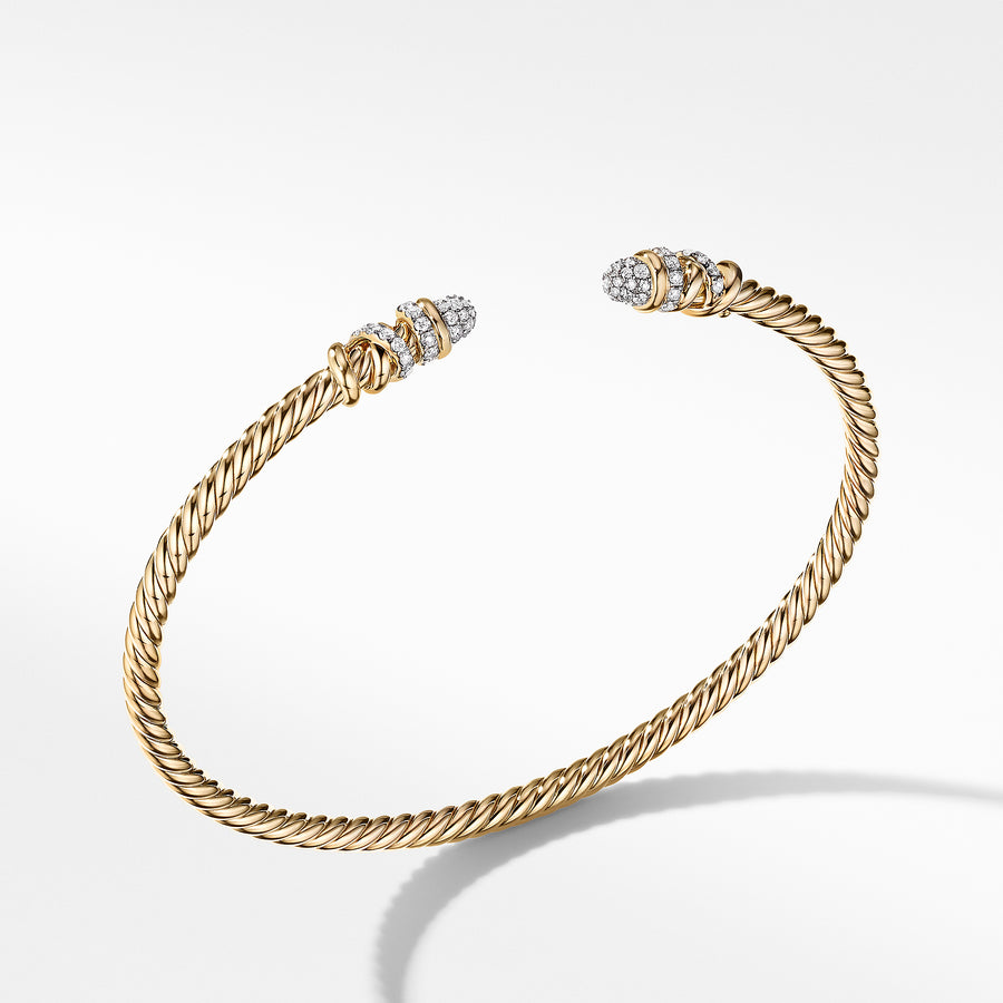 David Yurman Petite Helena Bracelet in 18k Gold and Diamonds- B16709D88ADI
