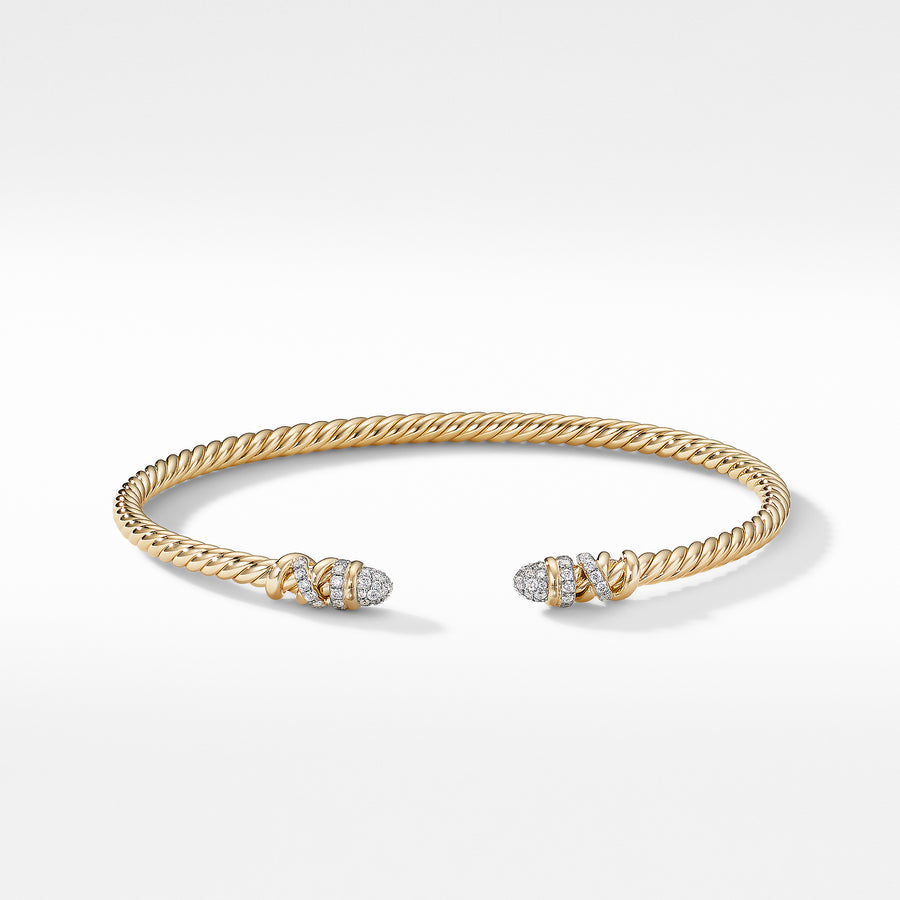 David Yurman Petite Helena Bracelet in 18k Gold and Diamonds- B16709D88ADI