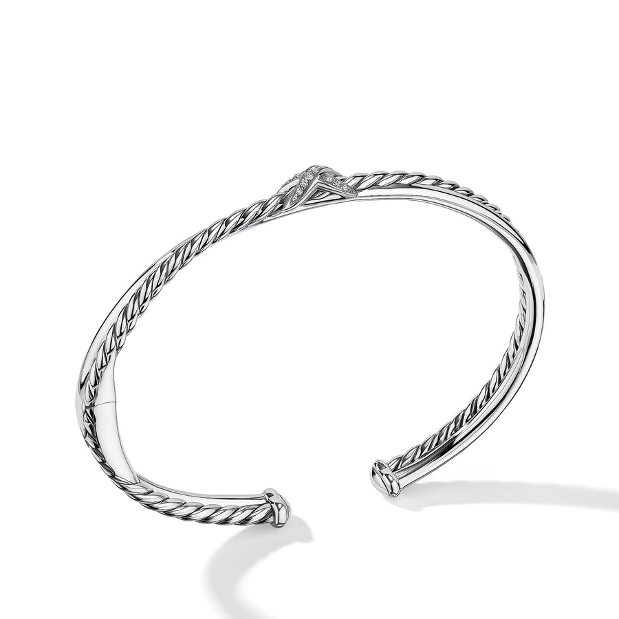 David Yurman Petite X Center Station Bracelet with Diamonds- B16890DSSADI