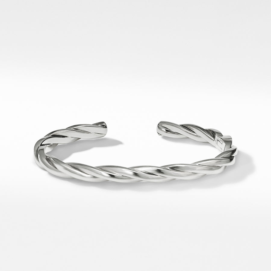 David Yurman Narrow Twisted Cable Cuff Bracelet- B25565MSS