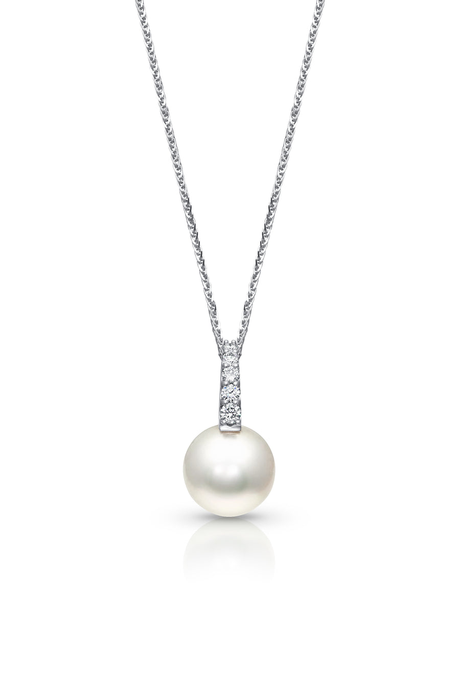 Baggins 18k White Gold White South Sea Pearl & Diamond Necklace- 221502