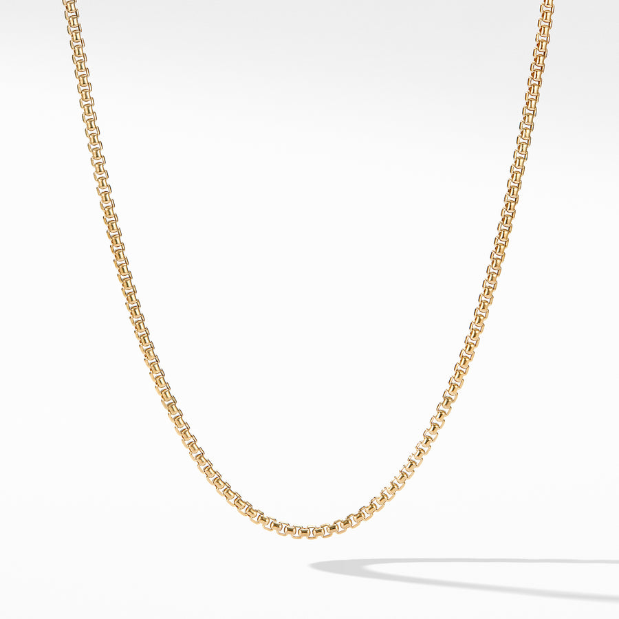 David Yurman Box Chain Necklace in 18k Yellow Gold- CH0445M8822