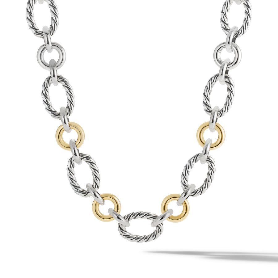 David Yurman Cable and Smooth Chain Link Necklace- CH0460 S8