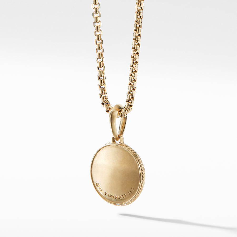 David Yurman Maritime® Compass Amulet in 18K Yellow Gold with Center Diamond - D15885M88ADI