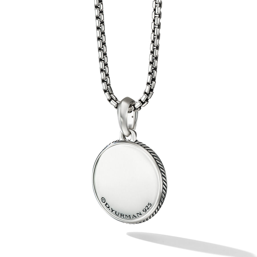 David Yurman Maritime Compass Amulet with Center Black Diamond- D25663MSSABD