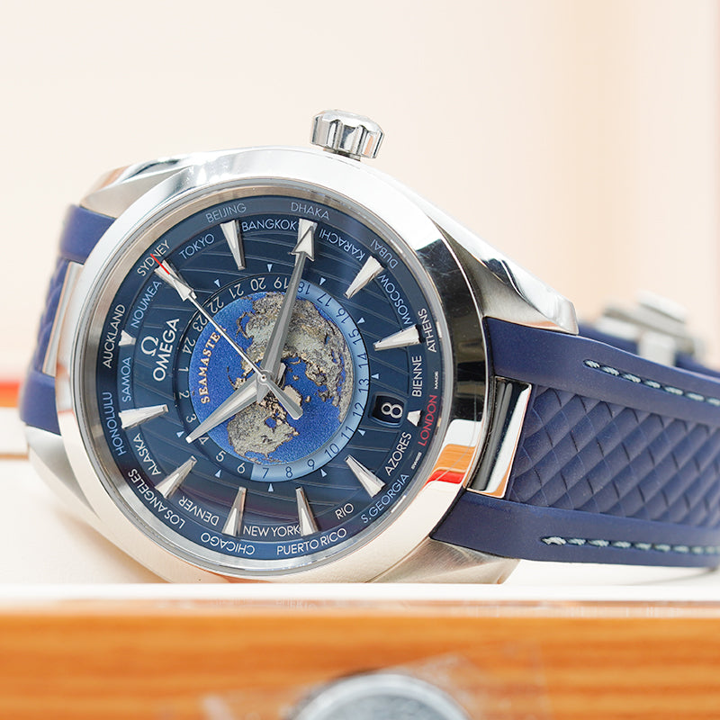 Omega Aqua Terra Worldtimer 220.10.43.22.03.001 Seamaster '22 B&P