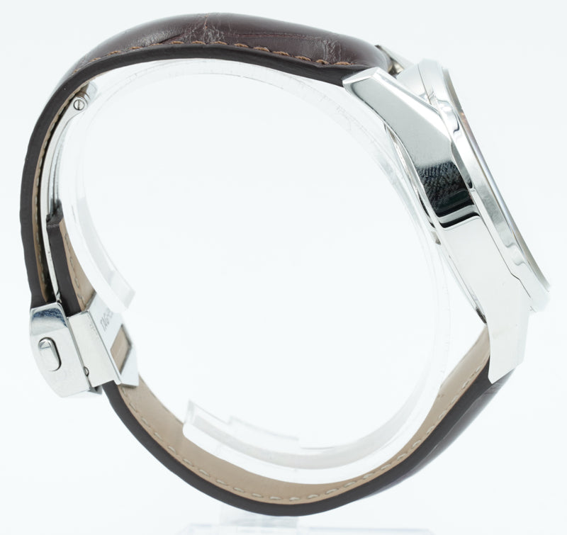 SOLD - TAG Heuer Carrera WAR201D.FC6291 Silver Dial on Brown Strap - 41mm