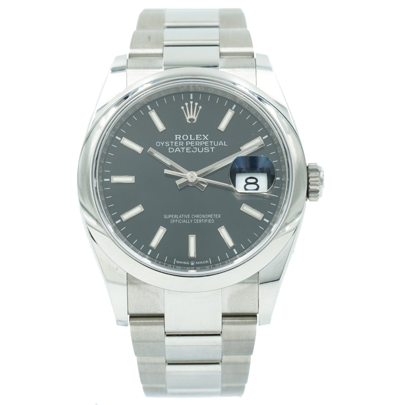 SOLD - Rolex Datejust 126200 Black Dial on Oyster Bracelet - 36mm